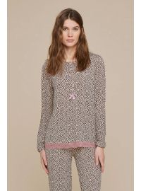 Γυναικεία πυτζάμα Noidinotte - Animal print - Κουμπάκια - 100% MODAL