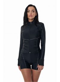 Γυναικείο JACKET MED JOAN - Μαύρο - Λευκές ραφές