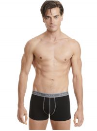 Ανδρικό boxer Walk Basic - Μαύρο βαμβακερό - 2 pack