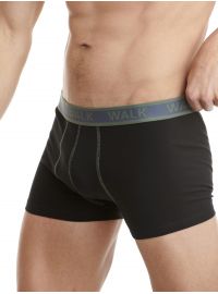 Ανδρικό boxer Walk Basic - Μαύρο βαμβακερό - 2 pack