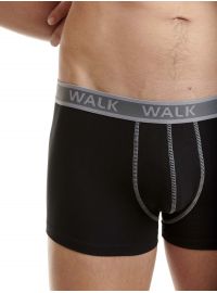 Ανδρικό boxer Walk Basic - Μαύρο βαμβακερό - 2 pack