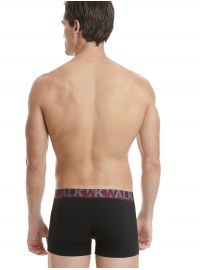 Ανδρικό boxer Walk - Μαύρο βαμβακερό - Ανάγλυφο logo - 2 pack