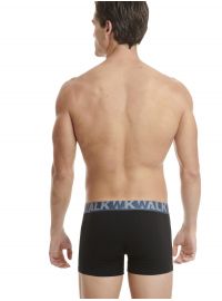 Ανδρικό boxer Walk - Μαύρο βαμβακερό - Ανάγλυφο logo - 2 pack