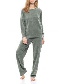 Γυναικεία Πυτζάμα Pink Label - Λαδί - Βελουτέ