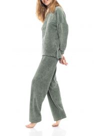 Γυναικεία Πυτζάμα Pink Label - Λαδί - Βελουτέ