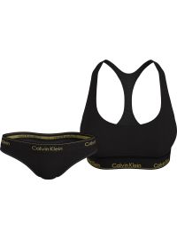 Γυναικείο Gift set Calvin Klein - Μαύρο - Αθλητικό σουτιέν & Slip String