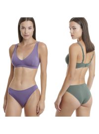 Γυναικείο slip Walk - Μονόχρωμα Brief - Ίνες bamboo - 2 pack