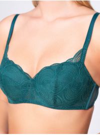 Σουτιέν Balconette Luna Pearl - Πράσινο - Μεγάλο στήθος - Cup D