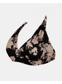 Μαγιό top Τρίγωνο Rock Club - Peony print - Bikini για μεγάλο στήθος - Cup E
