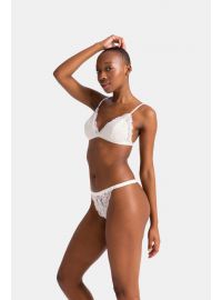 Dorina Γυναικείο String TRISHA - 1+1 ΔΩΡΟ - Ιβουάρ & Λιλά - 2 Pack