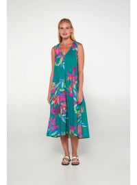 Γυναικείο Beachwear Vamp - Καλοκαιρινό φόρεμα - Print Φυλλώματα