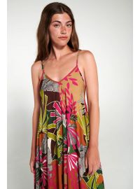 Γυναικείο Beachwear Vamp - Τροπικό print - Maxi Καλοκαιρινό φόρεμα