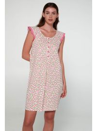 Γυναικείο νυχτικό Vamp - Καλοκαιρινό - Print καρδιές  - Mini - Μεγάλα μεγέθη