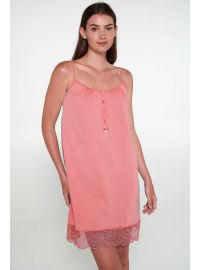 Γυναικείο Νυχτικό Vamp  - Λεπτή τιράντα - Pink Glow - Με κουμπιάΓυναικείο Νυχτικό Vamp  - Λεπτή τιράντα - Pink Glow - Με κουμπιά