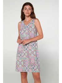 Γυναικείο νυχτικό Vamp - Midi - Εμπριμέ με τιράντα - Μεγάλα μεγέθη