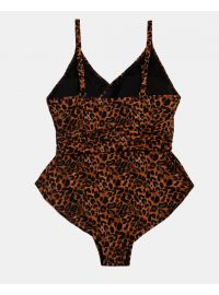 Γυναικείο Plus Size μαγιό ολόσωμο Rock Club - Leo print - Κρουαζέ