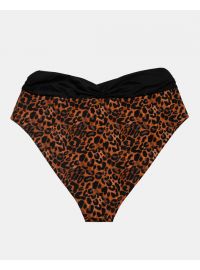 Μαγιό slip Plus Size Rock Club - Ψηλόμεσο - Μπικίνι κρουαζέ - Leo Print