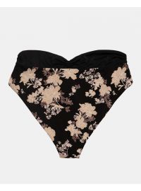 Μαγιό slip Plus Size Rock Club - Ψηλόμεσο - Μπικίνι κρουαζέ - Peony Print