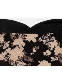 Μαγιό slip Plus Size Rock Club - Ψηλόμεσο - Μπικίνι κρουαζέ - Peony Print