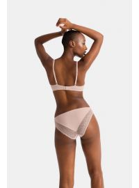 Σουτιέν Push Up Dorina AMORA - Μπεζ δαντέλα & Μωβ - 1+1 ΔΩΡΟ - Cup B C