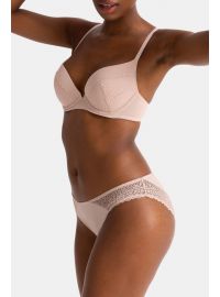 Σουτιέν Push Up Dorina AMORA - Μπεζ δαντέλα & Μωβ - 1+1 ΔΩΡΟ - Cup B C