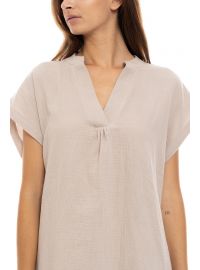 Γυναικεία πυτζάμα Pink Label Nude - Σορτσάκι - Αμάνικη - Regular Fit - Cotton