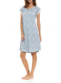 Γυναικείο Νυχτικό Pink Label - Floral Print - Κοντομάνικο - Regular Fit - Viscose