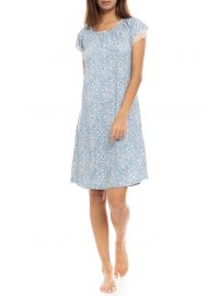 Γυναικείο Νυχτικό Pink Label - Floral Print - Κοντομάνικο - Regular Fit - Viscose