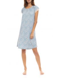 Γυναικείο Νυχτικό Pink Label - Floral Print - Κοντομάνικο - Regular Fit - Viscose