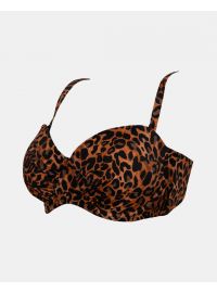Μαγιό Strapless top Rock Club - Leo print - Bikini για μεγάλο στήθος - Cup D