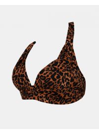 Μαγιό τρίγωνο Rock Club - Leo print - Σταθερό τοπ Bikini - Μεγάλο στήθος