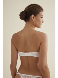 Γυναικείο νυφικό Σουτιέν στράπλες Promise - Λευκό - Δαντέλα - Regular Fit - Polyester - Cup B C