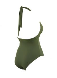 Γυναικείο μαγιό ολόσωμο Rock Club - Χακί - V Neck