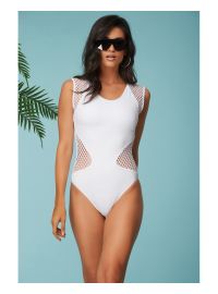 Γυναικείο μαγιό ολόσωμο Rock Club - Λευκό Κανονικό - Body swimwear