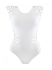 Γυναικείο μαγιό ολόσωμο Rock Club - Λευκό Κανονικό - Body swimwear