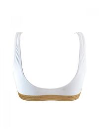 Μαγιό αθλητικό Rock Club - Λευκό μπουστάκι - Χρυσό λάστιχο