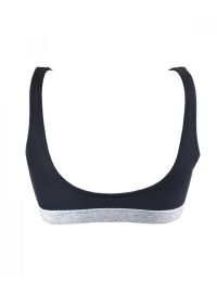 Μαγιό αθλητικό Rock Club - Μαύρο μπουστάκι - Ασημί λάστιχο