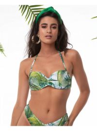 Μαγιό Strapless Rock Club - Bali print - Bikini push-up - Cup B