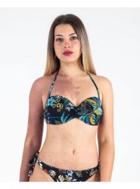 Μαγιό Strapless Rock Club - Edem print - Bikini push-up - Cup B