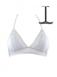 Μαγιό τρίγωνο Rock Club - Λευκό τοπ Bikini - Cup C