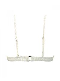 Μαγιό τρίγωνο Rock Club - Λευκό τοπ Bikini - Lurex - Cup C