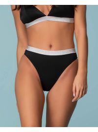 Ψηλόμεσο μαγιό slip Rock Club - Barazil Μαύρο - Mix and Match