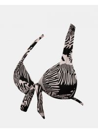 Γυναικείο Μαγιό Push Up τρίγωνο Rock Club - Macacao print - Bikini - Lycra - Cup B