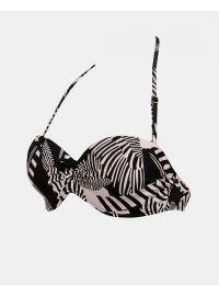 Γυναικείο Μαγιό Σουτιέν Strapless Rock Club - Macacao Print - Push-up Bikini - Regular Fit - Lycra - Cup B