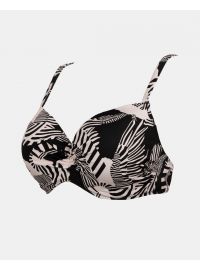 Γυναικείο Μαγιό top Rock Club - Macacao print - Bikini για μεγάλο στήθος - Regular Fit - Lycra - Cup E