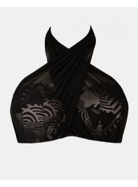 Γυναικείο Μαγιό top Strapless Rock Club - Macacao print - Bikini Πολυμορφικό- Plus Size - Lycra - Cup E F