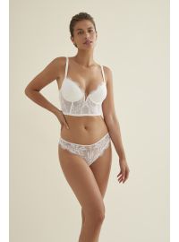 Γυναικείο νυφικό String Promise - Λευκή Δαντέλα - Regular Fit - Polyester