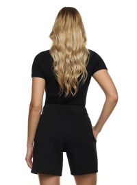 Γυναικείο T-shirt MED GIO - Μαύρο κοντομάνικο - Regular Fit - Cotton