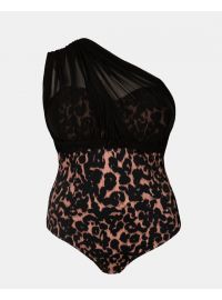 Γυναικείο Γυναικείο Plus Size μαγιό ολόσωμο Rock Club - Animal print - Πολυμορφικό - Cup E F -Lycra