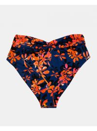 Γυναικείο Μαγιό slip Plus Size Rock Club - Ψηλόμεσο - Μπικίνι κρουαζέ - Orchid Print - Lycra